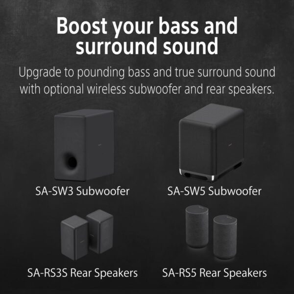 Sony BRAVIA Theater Bar 8 HT-A8000 - Home Theater Sound System with with 11 Speakers, Innovative Acoustic Design, and 360 Spatial Sound Mapping, Theater Bar 8 Soundbar - Image 9