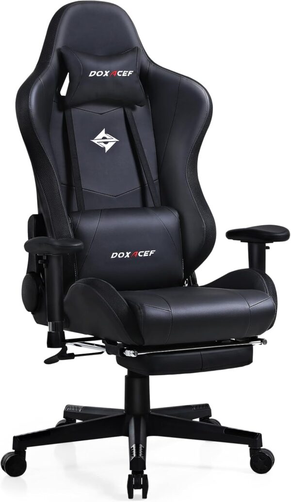 RGB Gaming Chair with Massage and Footrest Large Ergonomic Computer Desk Chair Video Gaming Chair with LED Light Effect Adjustable Reclining Gamer Chair - Image 7