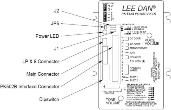 LEE DAN PK-543A 5-4-3 WIRE APARTMENT INTERCOM AMPLIFIER - Image 3