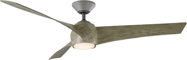 Twirl Smart Indoor and Outdoor 3-Blade Ceiling Fan 58in Graphite Weathered Wood 3000K LED Light Kit and Remote Control works with Alexa, Google Assistant, Samsung Things, and iOS or Android App - Image 2