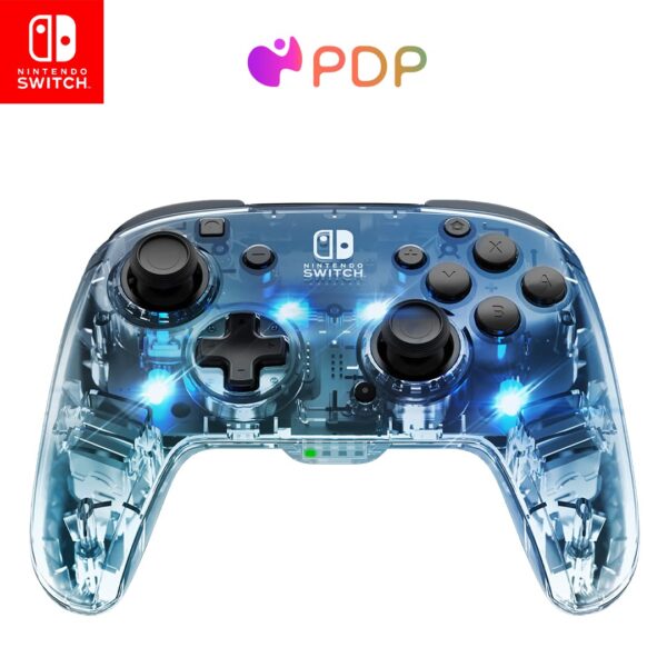 PDP Gaming Afterglow Wireless Nintendo Switch Pro Controller: Prismatic RGB LED Lighting, Full Motion Control Gamepad, Customizable Paddle Buttons - Image 2