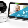 iFamily Baby Monitor - Large 5" Screen with 30Hrs Battery Life - Remote Pan-Tilt-Zoom;No WiFi, Two-Way Audio, Night Vision, Temperature, Lullabies, 960ft Long Range Baby Monitor with Camera and Audio - Image 2