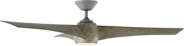 Twirl Smart Indoor and Outdoor 3-Blade Ceiling Fan 58in Graphite Weathered Wood 3000K LED Light Kit and Remote Control works with Alexa, Google Assistant, Samsung Things, and iOS or Android App - Image 4