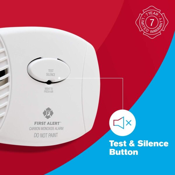 First Alert CO605 Plug-In Carbon Monoxide Detector with Battery Backup , White - Image 6