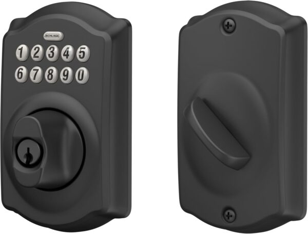 SCHLAGE BE365 CAM 622 Keypad Electronic Deadbolt, Matte Black - Image 10