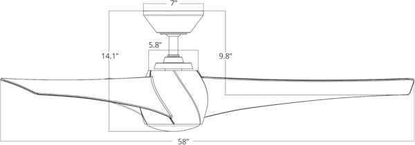 Twirl Smart Indoor and Outdoor 3-Blade Ceiling Fan 58in Graphite Weathered Wood 3000K LED Light Kit and Remote Control works with Alexa, Google Assistant, Samsung Things, and iOS or Android App - Image 9