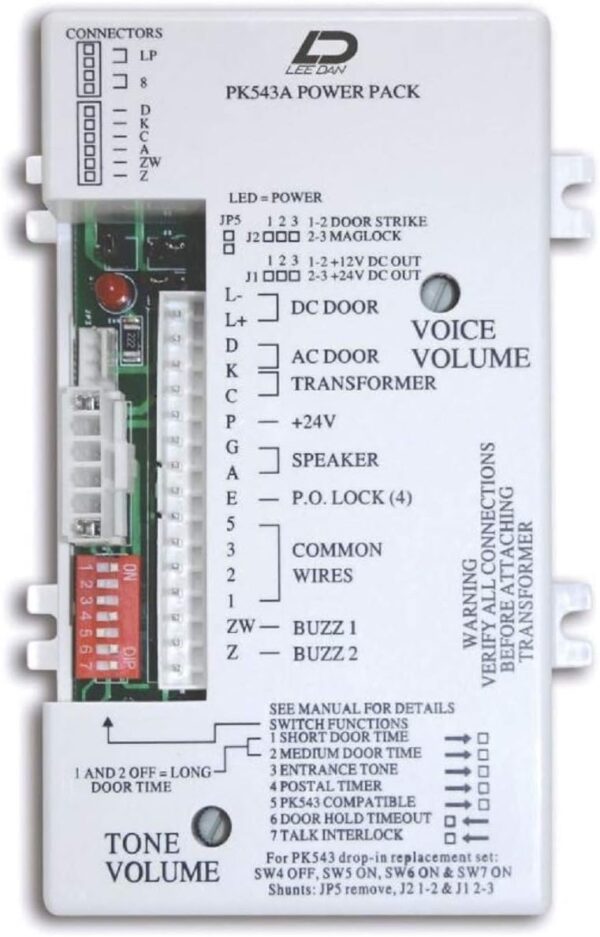 LEE DAN PK-543A 5-4-3 WIRE APARTMENT INTERCOM AMPLIFIER - Image 2