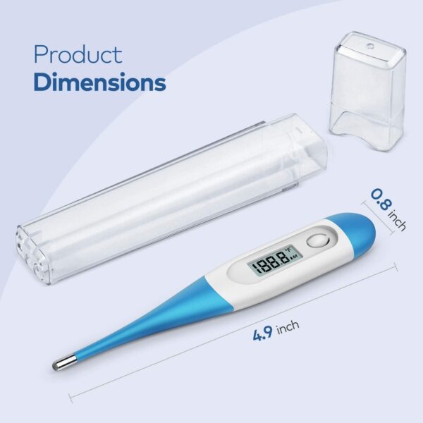 Boncare Thermometer for Adults with 10 Seconds Fast Reading, Digital Oral Thermometer for Fever (Light Blue) - Image 6