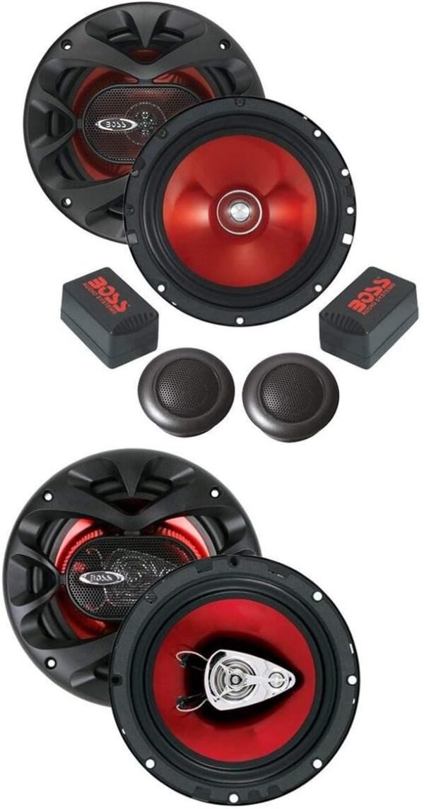 BOSS Audio CH6CK 6.5-Inch 2-Way 350 Watt Component Car Audio Speakers and CH6530 Chaos Exxtreme 6.5-Inch 3-Way 300 Watt Car Audio Speakers Package - Image 2