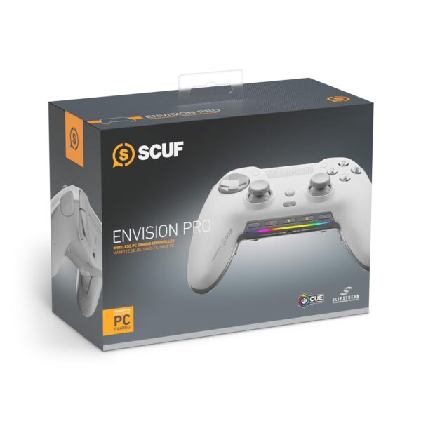 SCUF ENVISION PRO Wireless PC Gaming Controller - Five Remappable G-Keys - Remappable Back Paddles - Instant Triggers - iCUE Compatible - White - Image 7