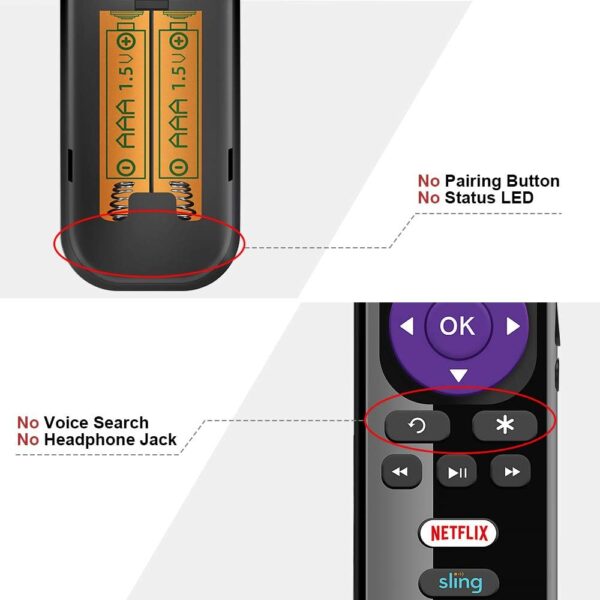 Gvirtue Replacement Remote Control for TCL/Onn/Hisense/Insignia/Sharp Roku TV Remote, for All Roku TV, for TCL/Onn/Hisense/Insignia/Sharp Roku Smart 4K UHD LED QLED TV - Image 6