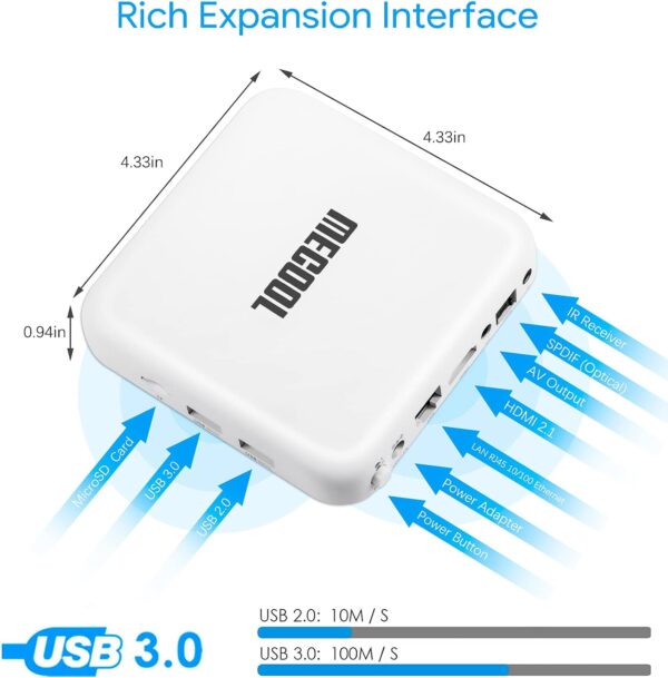 Android 10.0 TV Box, KM2 Smart TV Box Netflix Google Certified USB 3.0 Ultra 4K HDR 2GB 8GB Support 2.4G 5.0G WiFi BT 4.2 with Amlogic S905X2 Google Assistant Dolby Audio - Image 9