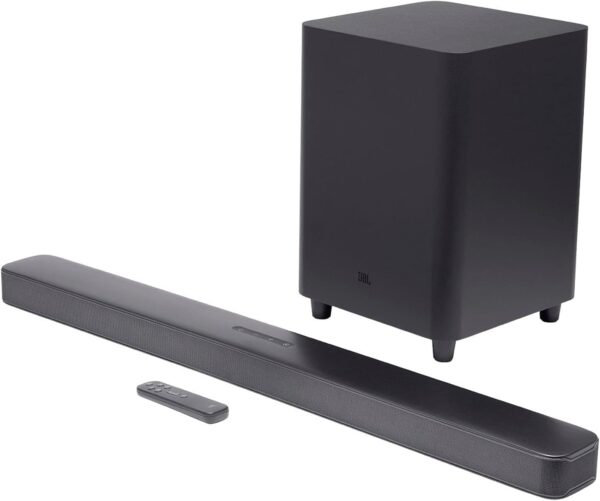 JBL Bar 5.1 - Soundbar with Built-in Virtual Surround, 4K and 10" Wireless Subwoofer (JBL2GBAR51IMBLKAM), Black - Image 2