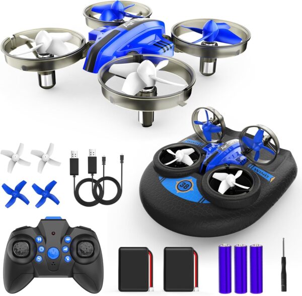 Mini Drone for Kids 8-12 & Adults, Drones & Cars 2 in 1 Toy with One Key Take Off-Landing, Altitude Hold, Headless Mode, 360° flip, Car Mode, 2 Batteries, Gift Kids Toys for Boys and Girls - Image 2