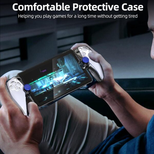 [Upgraded Protective Case+Screen Protector] for PlayStation Portal with Joysticks Cover Skin, Ultra Clear Hard PC Cover Case with Full Protection and Non-Slip Thumb Grips Accessories Kit for PS Portal - Image 8