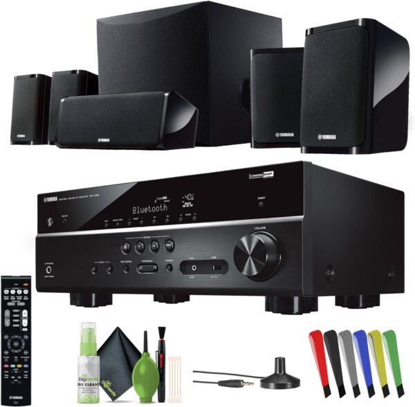 YAMAHA Audio YHT-4950U 4K Ultra HD 5.1-Channel Home Theater System with 8" 50W RMS Powered Subwoofer Speakers, AV Receiver, True Surround Sound with Bluetooth Music Streaming (Black) - Image 2