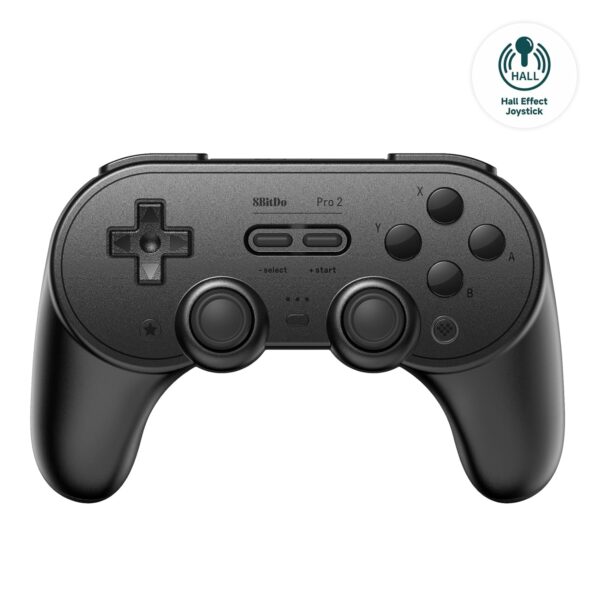 8Bitdo Pro 2 Bluetooth Controller - Hall Effect Joystick Update, for Switch, Windows, Apple, Android, Steam Deck, and Raspberry Pi (Black) - Image 2