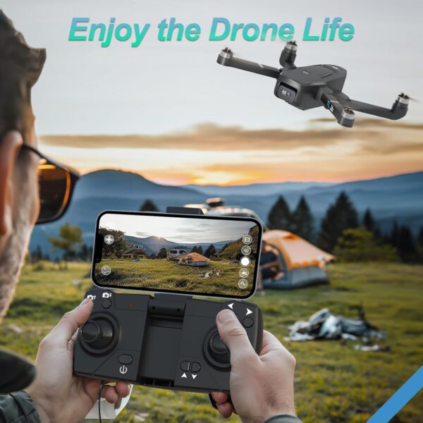 Drone with Camera Brushless Motor Drones for Adults Beginners 2 Cameras FPV RC Quadcopters Foldable Motorized Adjustable 1080P HD UAV APP Control 3D Flips Easy to Fly Toys Carrying Bag - Image 8