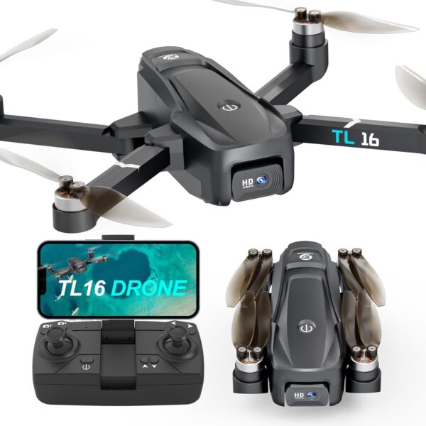 Drone with Camera Brushless Motor Drones for Adults Beginners 2 Cameras FPV RC Quadcopters Foldable Motorized Adjustable 1080P HD UAV APP Control 3D Flips Easy to Fly Toys Carrying Bag - Image 2