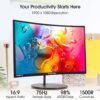 New_Sceptre_C248W 24'' Curved 75Hz Gaming LED Monitor Full HD 1080P HDMI VGA Speakers, VESA Wall Mount Ready Metal Black, ‎Metal Black - Image 4