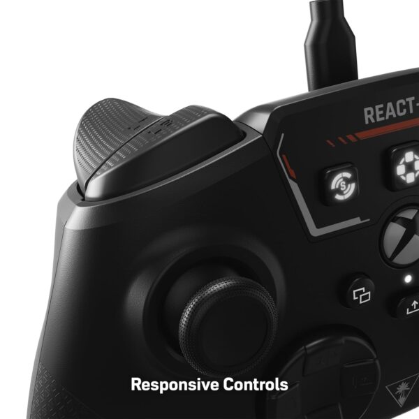 Turtle Beach REACT-R Controller Wired Game Controller – Xbox Series X, Xbox Series S, Xbox One & Windows – Audio Controls, Mappable Buttons, Textured Grips – Black - Image 10