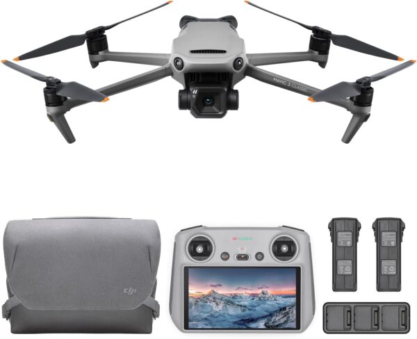 DJI Mavic 3 Classic (DJI RC) + Fly More Combo - Drone with 4/3 CMOS Hasselblad Camera, 5.1K HD Video, 2 More Batteries for Up to 92-Min Flight Time, Omnidirectional Obstacle Sensing - Image 2