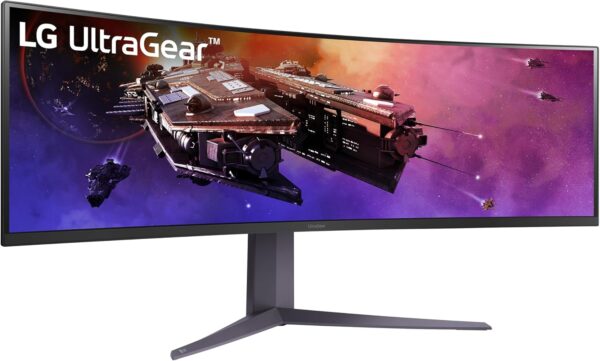 LG 45GR65DC-B 45-inch Ultragear Curved Gaming Monitor, QHD, 200Hz, 1ms, UltraWide Display, 32:9, AMD FreeSync Premium Pro, VESA DisplayHDR 600, HDMI 2.1 x2, DP, UBS x3, Tilt/Height/Swivel Stand Black - Image 3