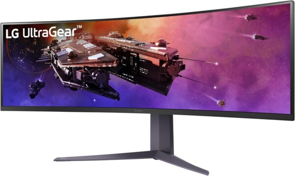 LG 45GR65DC-B 45-inch Ultragear Curved Gaming Monitor, QHD, 200Hz, 1ms, UltraWide Display, 32:9, AMD FreeSync Premium Pro, VESA DisplayHDR 600, HDMI 2.1 x2, DP, UBS x3, Tilt/Height/Swivel Stand Black - Image 4