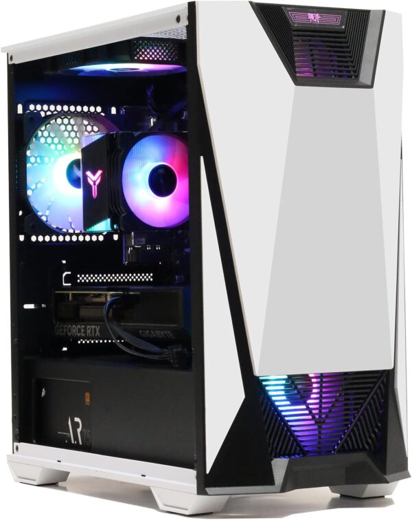 MXZ Gaming PC Computer R5 7500F, RTX4060, 16G DDR5, NVME 1 T, B650,6RGB Fans,Windows 11 Pro Ready to use, Gamer Desktop Computer(R5 7500F| RTX4060) - Image 2