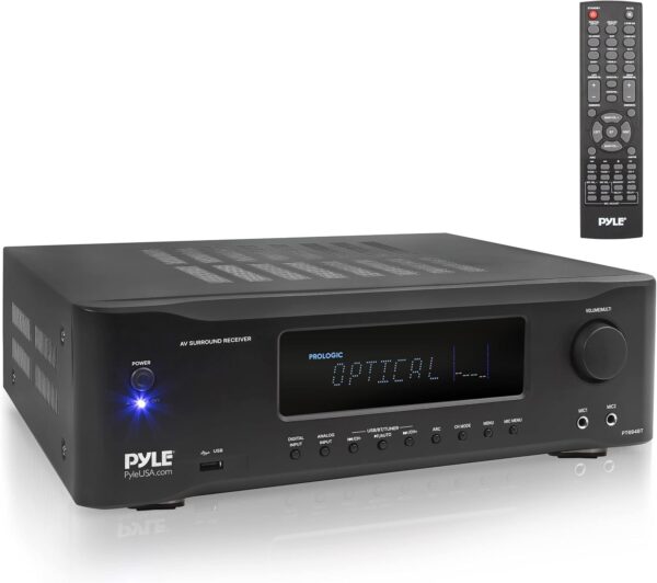 Pyle 5.2-Channel Hi-Fi Bluetooth Stereo Amplifier - 1000 Watt AV Home Speaker Subwoofer Sound Receiver w/Radio, USB, RCA, HDMI, MIC in, Wireless Streaming, Supports 4K UHD TV, 3D, Blu-Ray - PT694BT.5 - Image 2