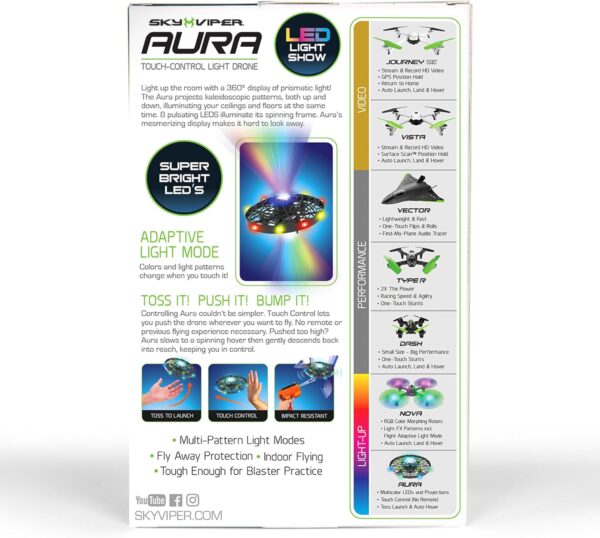 Sky Viper Aura Touch Control Light Drone - Image 6