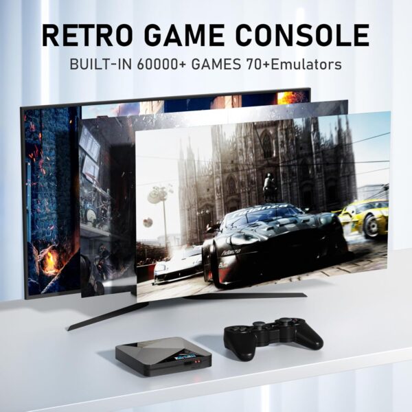 Retro Game Console Emulator Console - Super Console X2 PRO 60000+ Video Games,Plug & Play Retroplay Console,Video Game Console Compatible 70+ Emulators,3 Systems,4K UHD,2.4G+5.0G,BT 5.0 - Image 3