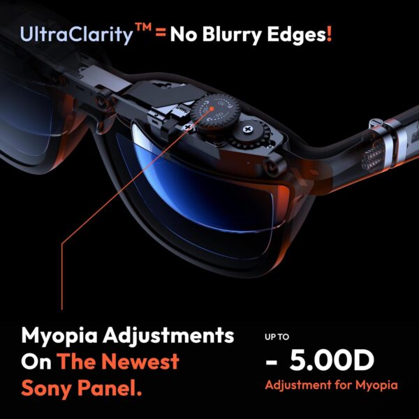 Pro XR/AR Glasses — 135" 120Hz 1000Nits UltraClarity Display, Harman Audio, Myopia Adjustments, Electrochromic Film, Video Glasses for iPhone 16/15/Android/Mac/PC/Steam Deck/Gaming Consoles - Image 5