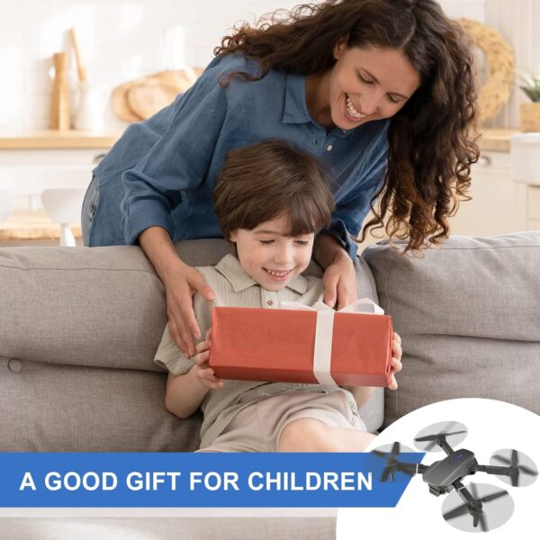 Mini Drone for Kids with 4K Dual Cameras Remote Control Toys Gifts for Boys Girls with Altitude Hold, Headless Mode, One key Return/Emergency Stop, 3D Flips 2 Batteries, Foldable RC Quadcopter, Black - Image 8