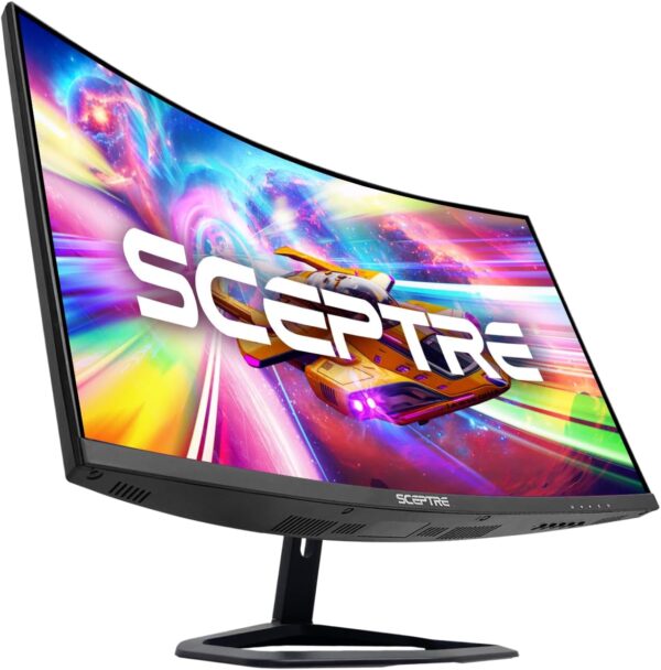 Sceptre 27-inch Curved Gaming Monitor up to 240Hz DisplayPort HDMI 1ms 99% sRGB Build-in Speakers, R1500 Machine Black 2023 (C275B-FWT240) - Image 2