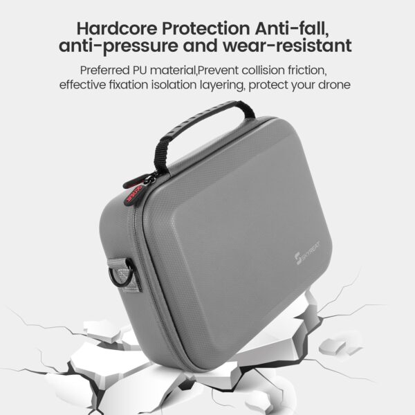 Skyreat Mini 4K / Mini 2 SE Case, Portable Small Leather PU Case for DJI Mini 4K/Mini 2 SE Drone and Controller Accessories,Compact Storage Travel Case with Should Strap,Handle and Propeller Holders - Image 5