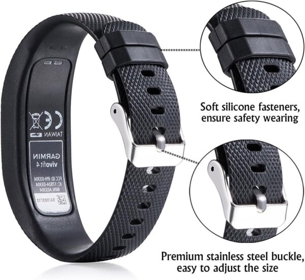 Band for Garmin Vivofit 4, Soft Silicone Replacement Watch Band Strap for Garmin Vivofit 4 Activity Tracker - Image 5