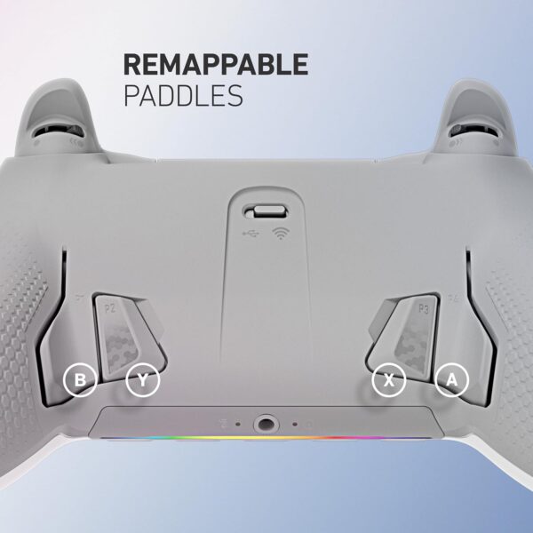 SCUF ENVISION PRO Wireless PC Gaming Controller - Five Remappable G-Keys - Remappable Back Paddles - Instant Triggers - iCUE Compatible - White - Image 4