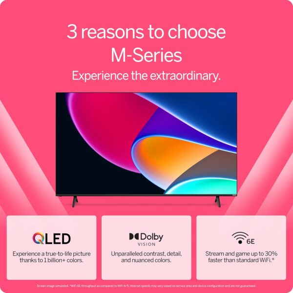 VIZIO 43-inch MQ6 Series 4K QLED HDR Smart TV w/Dolby Vision, WiFi 6E, Bluetooth Headphone Capable, AMD FreeSync & Alexa Compatibility, M43Q6M-K04, 2023 Model - Image 5