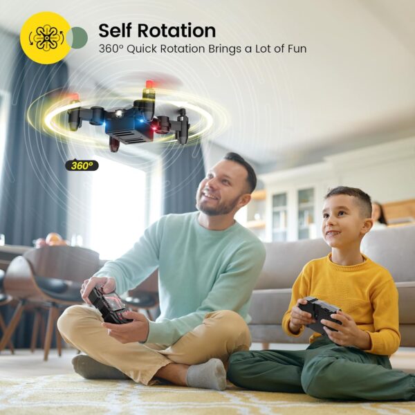 Holy Stone HS190 Foldable Mini Nano RC Drone for Kids Gift Portable Pocket Quadcopter with Altitude Hold 3D Flips and Headless Mode Easy to Fly for Beginners - Image 5