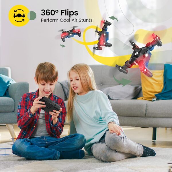 Holy Stone HS190 Foldable Mini Nano RC Drone for Kids Gift Portable Pocket Quadcopter with Altitude Hold 3D Flips and Headless Mode Easy to Fly for Beginners - Image 8