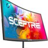 New_Sceptre_C248W 24'' Curved 75Hz Gaming LED Monitor Full HD 1080P HDMI VGA Speakers, VESA Wall Mount Ready Metal Black, ‎Metal Black - Image 2