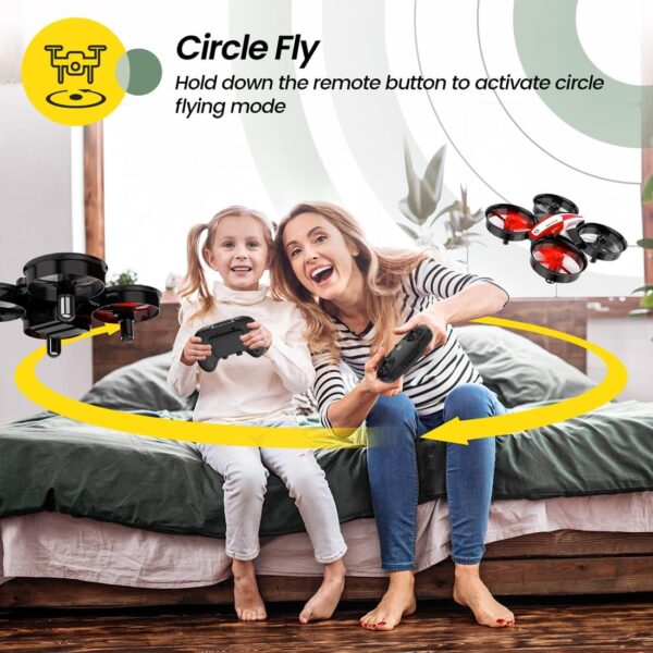 Holy Stone Mini Drone for Kids and Beginners RC Nano Quadcopter Indoor Small Helicopter Plane with Auto Hovering, 3D Flips, Headless Mode and 3 Batteries, Great Gift Toy for Boys and Girls, Red - Image 4