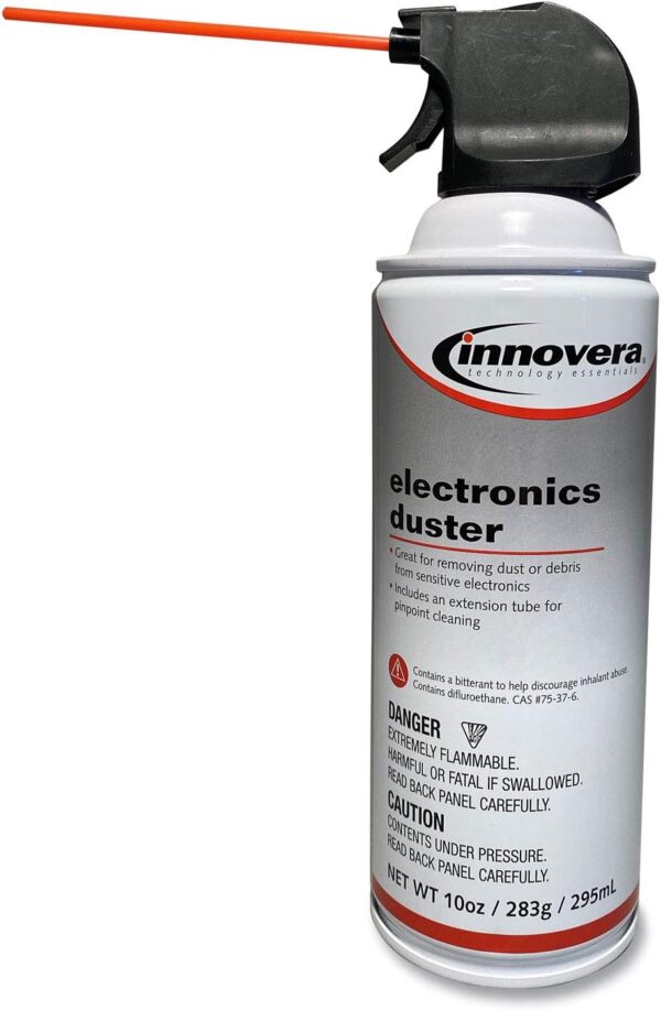 Innovera IVR10012 10 oz. Can Compressed Air Duster Cleaner (2/Pack) - Image 3