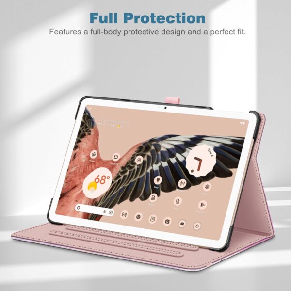 Fintie Case for Google Pixel Tablet 11 Inch 2023 Release, Multi-Angle Viewing Protective Stand Cover with Pocket & Pencil Holder Compatible with Charging Speaker Dock, Glittering Marble - Image 9