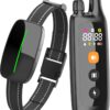 Dog Training Shock Collar 4000FT Dog Bark Collar with Remote IP67 Waterproof 4 Training Modes Beep Vibration Shock Light Mode Magnetic Charger Electric Dogs Collar 8-25 inches Single shock Dull Black - Image 2