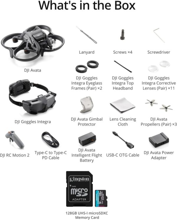 DJI Avata Born to Fly Explorer Combo FPV Drone with RC Motion 2 and Goggles with 128GB Memory Card - Image 6