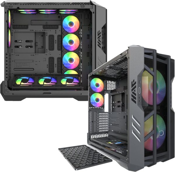 Cooler Master HAF 700 E-ATX High Airflow PC Case, Mesh Front Panel, Dual 200mm Sickleflow Customizable ARG Fans, 1 x USB 3.2 gen 2 Type C, 4 x USB 3.2 gen 1 (3.0) (H700-IGNN-S00) - Image 12