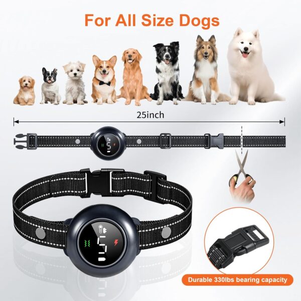 Neoally 2 in 1 Dog Training and Bark Control Collar: Smart Anti Barking Collar with and with No Remote for 5-150 lbs Small Medium Large Dogs. Rechargeable and Waterproof Receiver (Black) - Image 7