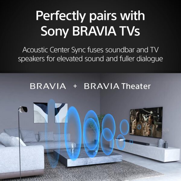 Sony BRAVIA Theater Bar 8 HT-A8000 - Home Theater Sound System with with 11 Speakers, Innovative Acoustic Design, and 360 Spatial Sound Mapping, Theater Bar 8 Soundbar - Image 10